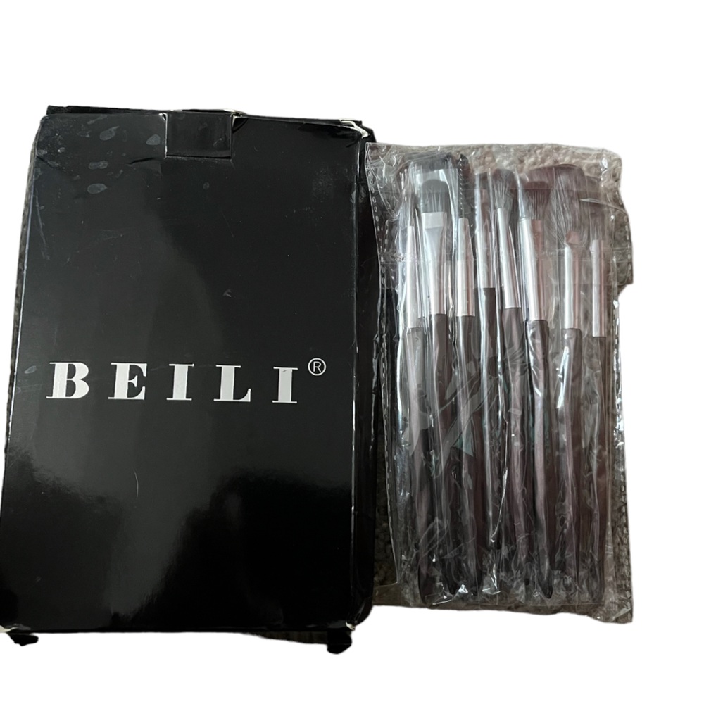Luxury Beili Pro Makeup Brush Set Fan Foundation Powder Contour Blending Brushes